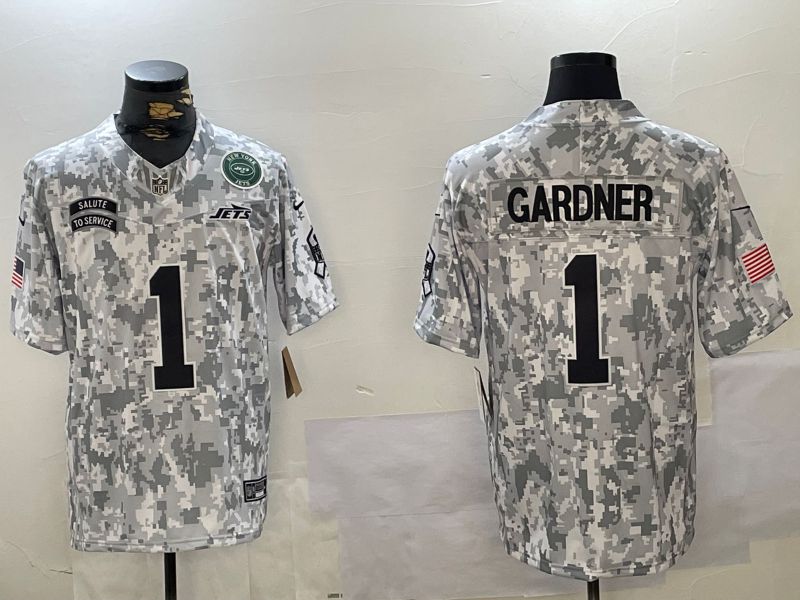 Men New York Jets #1 Gardner Nike Arctic Camo 2024 Salute to Service Limited NFL Jersey style 2->new york yankees->MLB Jersey